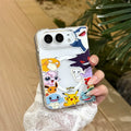 Kawaii Cartoon Chain Stand Phone Case for iPhone Duo – MagSafe Anti-Vibration Silicone Cover