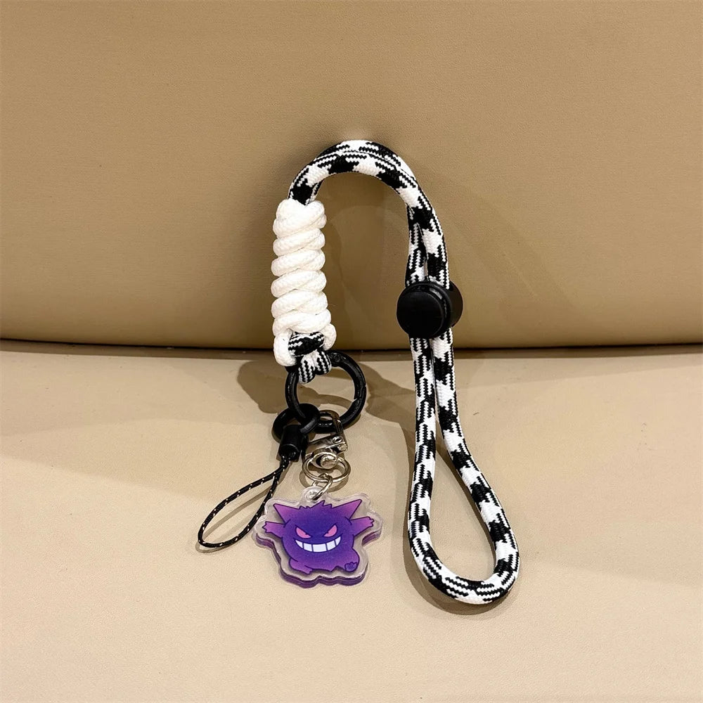 Kawaii Cartoon Chain Stand Phone Case for iPhone Duo – MagSafe Anti-Vibration Silicone Cover