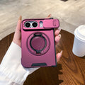 360° Rotation Magnetic Bracket Case for iPhone Duo – Slide Camera Guard Rugged Armor