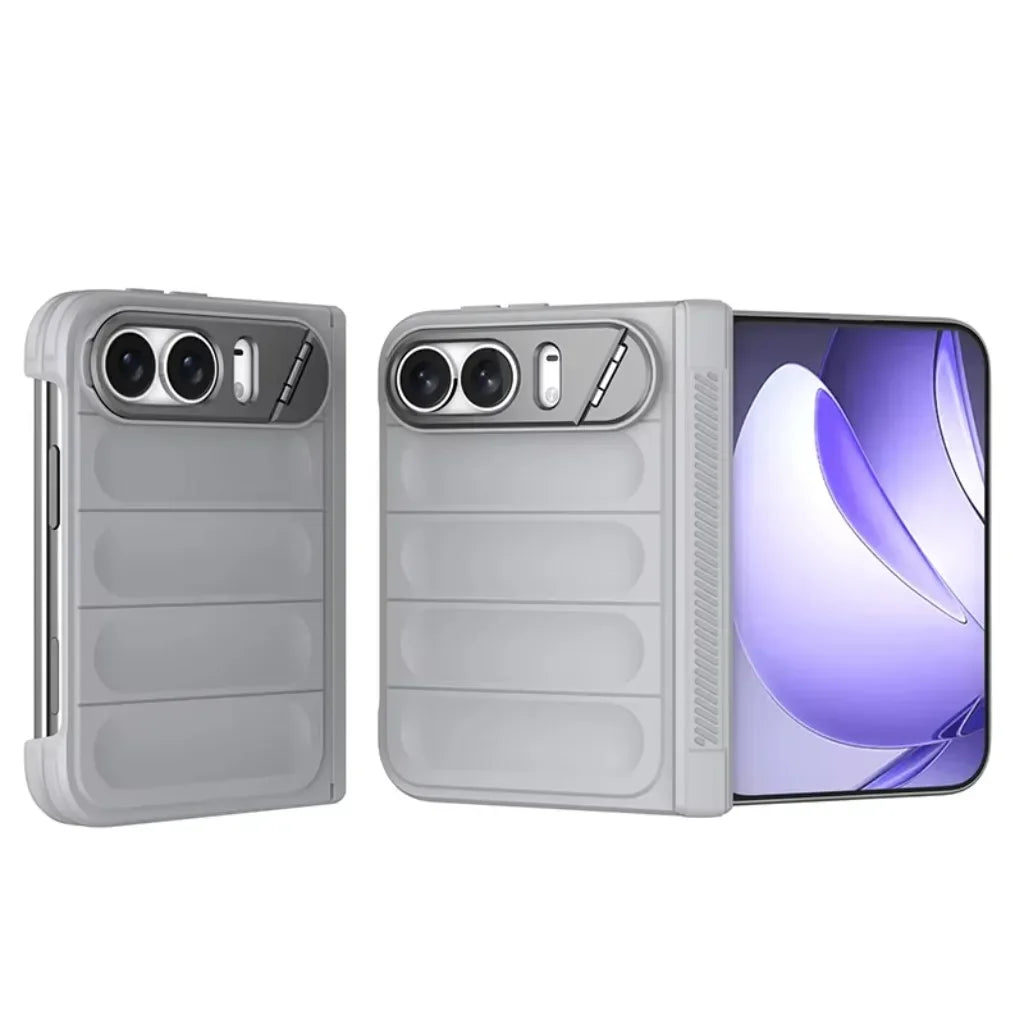 Invisible Lens Kickstand Case for iPhone Duo – Hard PC Shockproof Hinge Protection Armor
