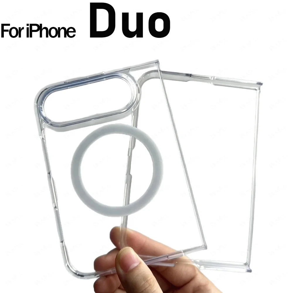 Crystal Clear Magnetic Case for iPhone Duo – Transparent MagSafe Shockproof Cover