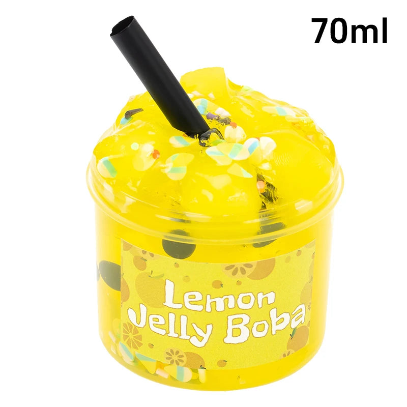 Crunchy Jelly Cube Slime – Boba Bead Stress Relief Slime