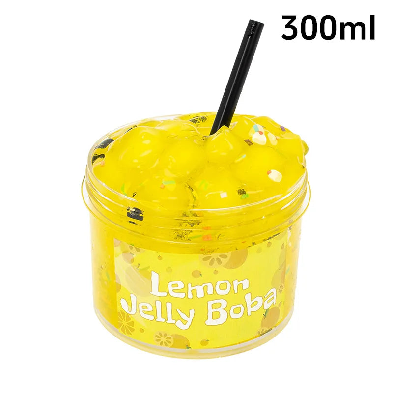 Crunchy Jelly Cube Slime – Boba Bead Stress Relief Slime