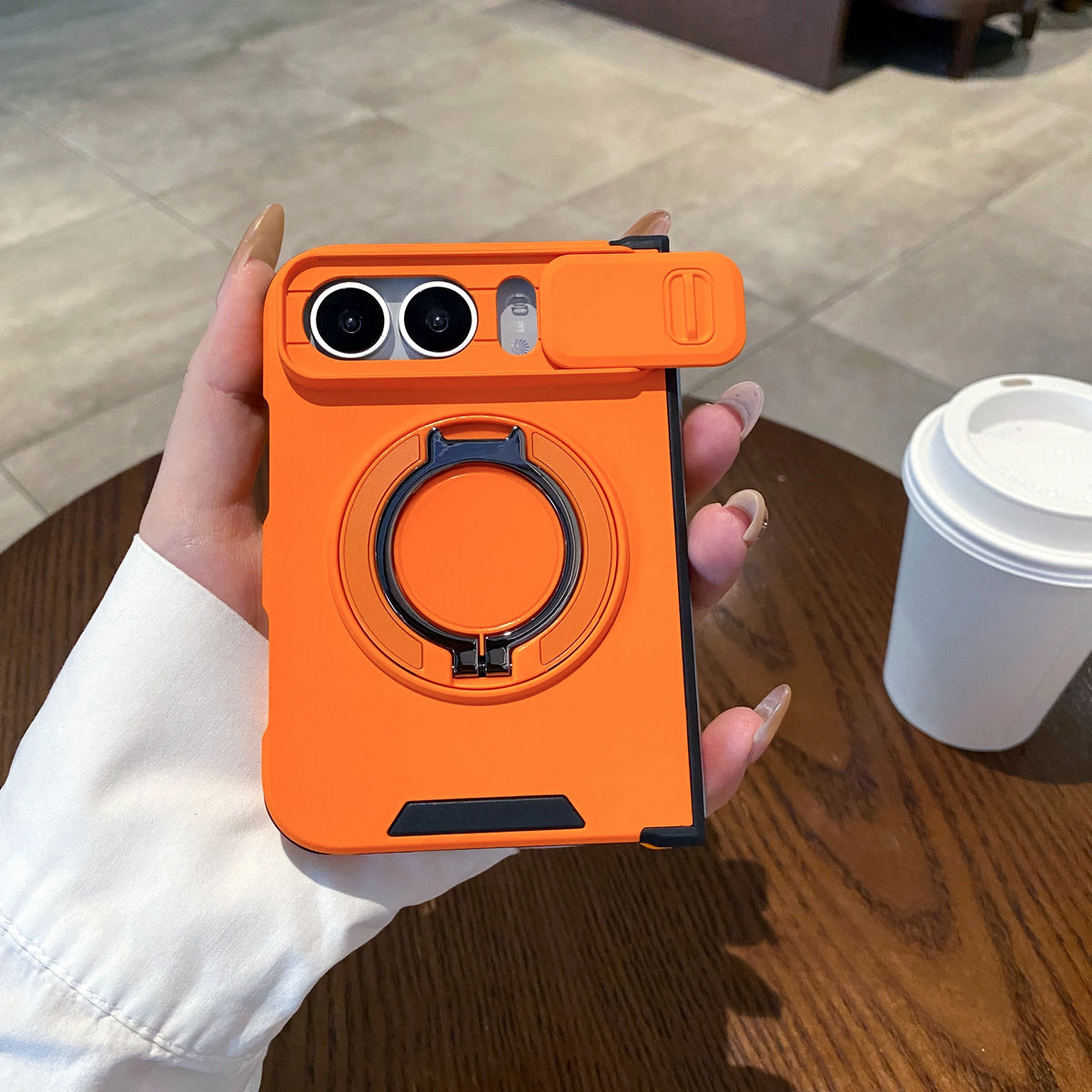 360° Rotation Magnetic Bracket Case for iPhone Duo – Slide Camera Guard Rugged Armor