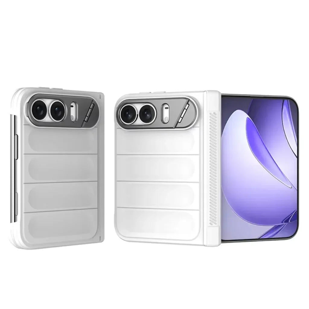 Invisible Lens Kickstand Case for iPhone Duo – Hard PC Shockproof Hinge Protection Armor