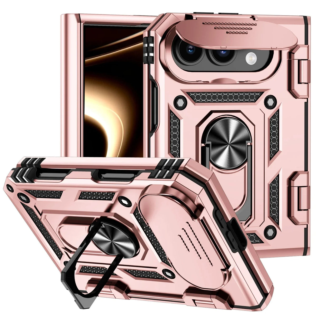 Magnetic Folding Ring Bracket Stand Case for iPhone Duo – MagSafe Shockproof Armor Cover