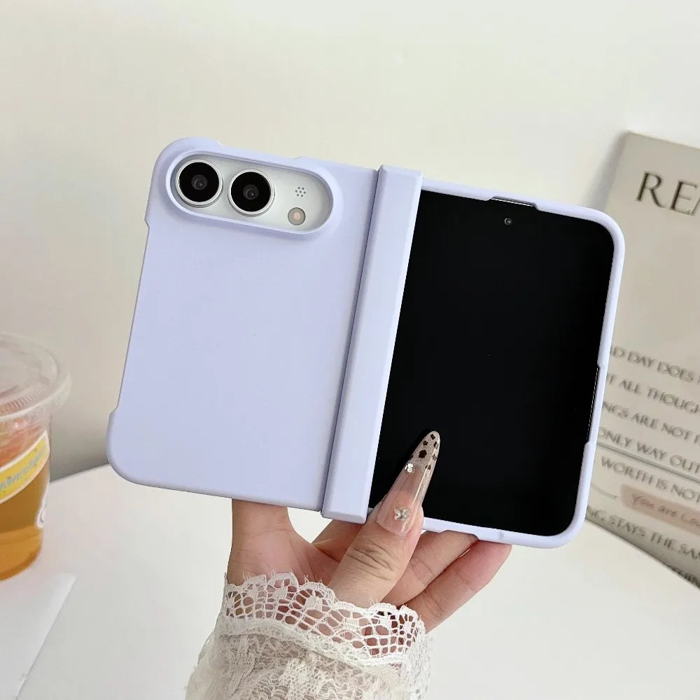 Solid Color Matte Slim Skin-Feel Case for iPhone Duo – Hinge Protect Hard PC Cover