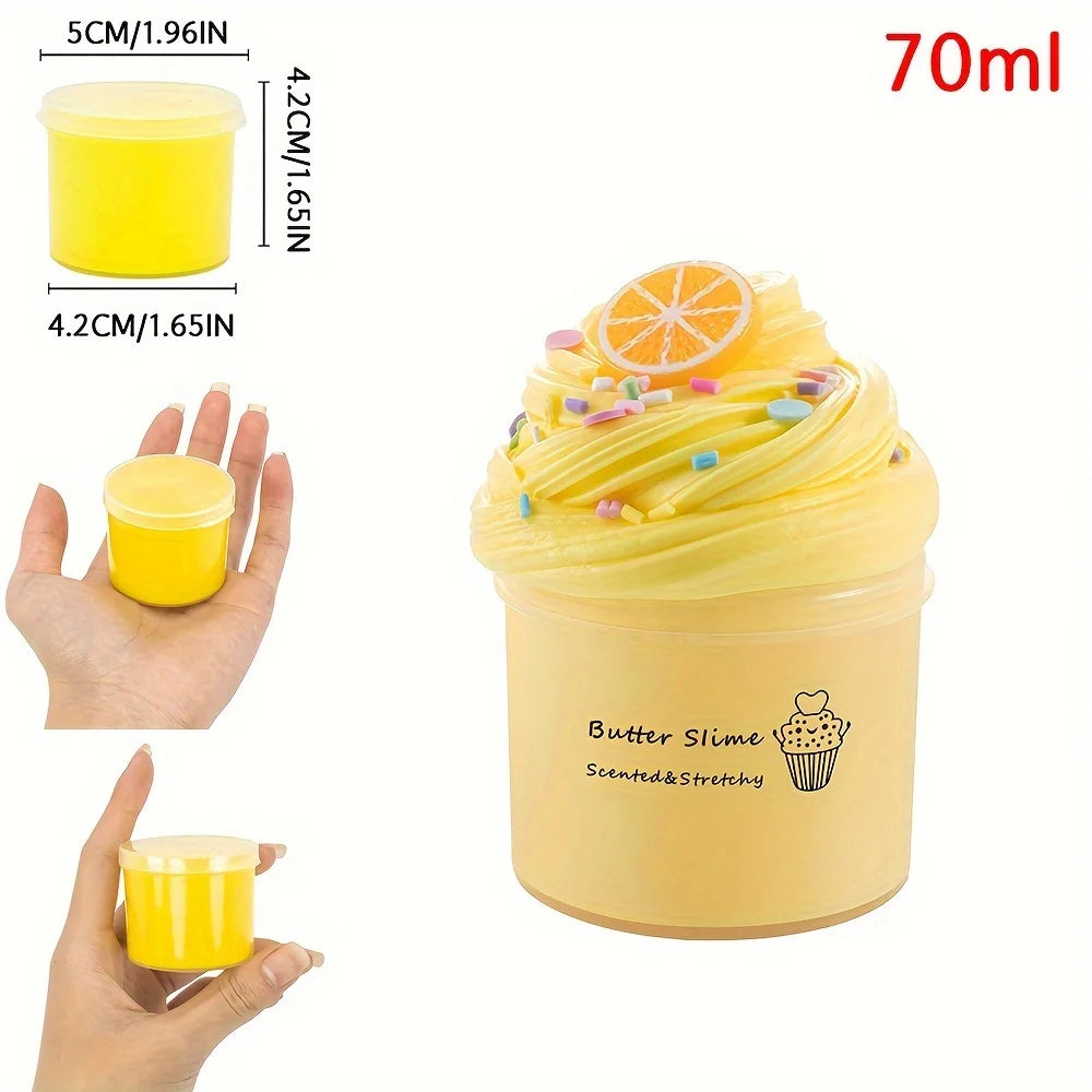 Butter Slime Kit 70ml – Scented Fluffy Slime with Charms