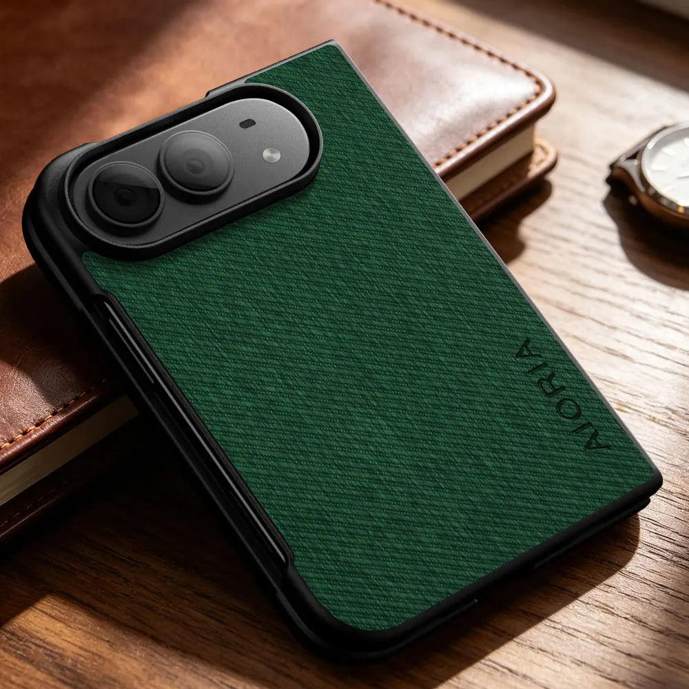 Vintage Cloth Pattern Leather Skin Case for iPhone Duo – Luxury Fabric Cover