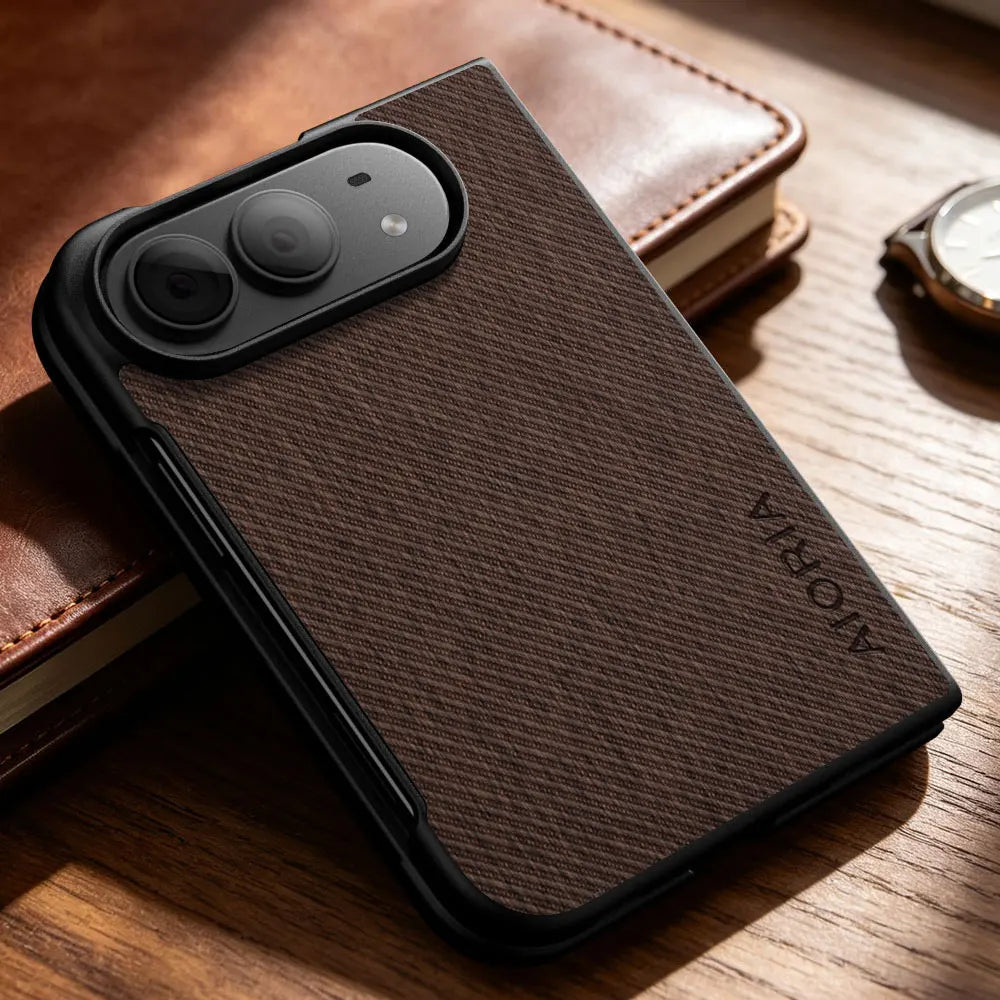 Vintage Cloth Pattern Leather Skin Case for iPhone Duo – Luxury Fabric Cover
