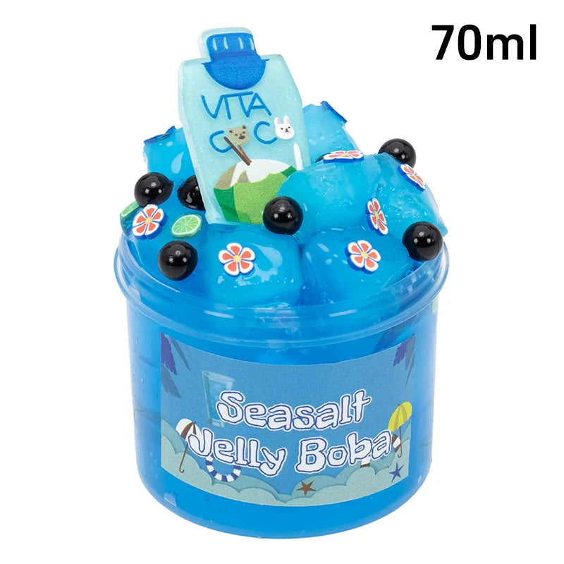 Crunchy Jelly Cube Slime – Boba Bead Stress Relief Slime