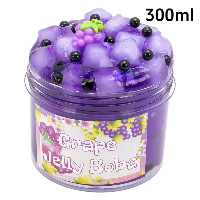 Crunchy Jelly Cube Slime – Boba Bead Stress Relief Slime