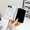Side Hinge Invisible Bracket Transparent Case for iPhone Duo – MagSafe Shockproof Hard Cover