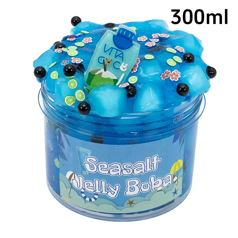 Crunchy Jelly Cube Slime – Boba Bead Stress Relief Slime