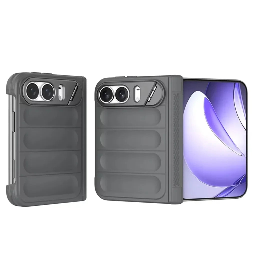 Invisible Lens Kickstand Case for iPhone Duo – Hard PC Shockproof Hinge Protection Armor