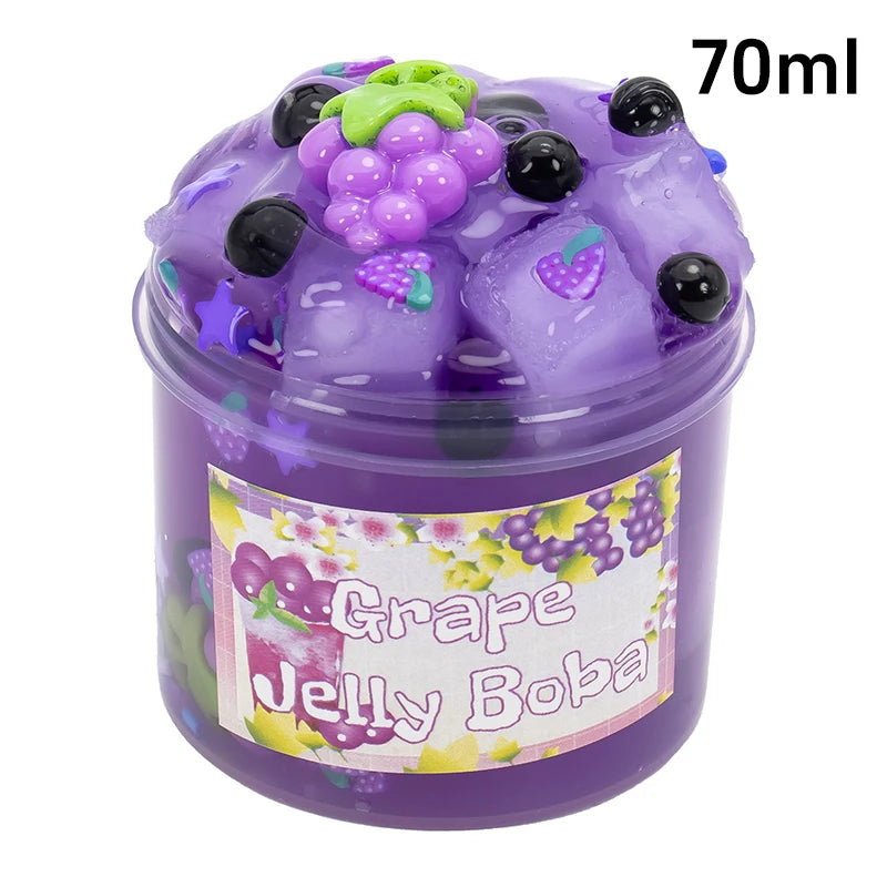 Crunchy Jelly Cube Slime – Boba Bead Stress Relief Slime