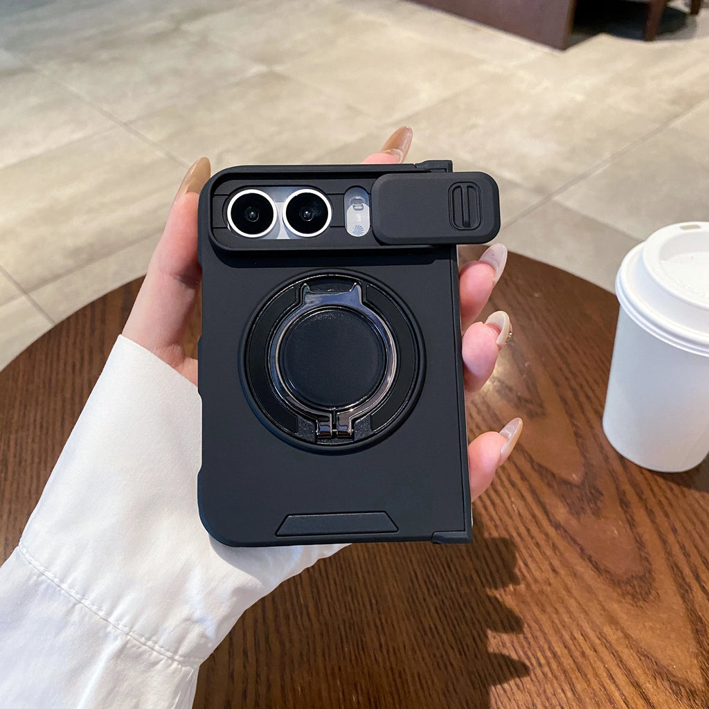 360° Rotation Magnetic Bracket Case for iPhone Duo – Slide Camera Guard Rugged Armor
