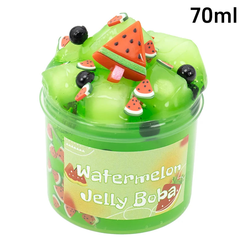 Crunchy Jelly Cube Slime – Boba Bead Stress Relief Slime