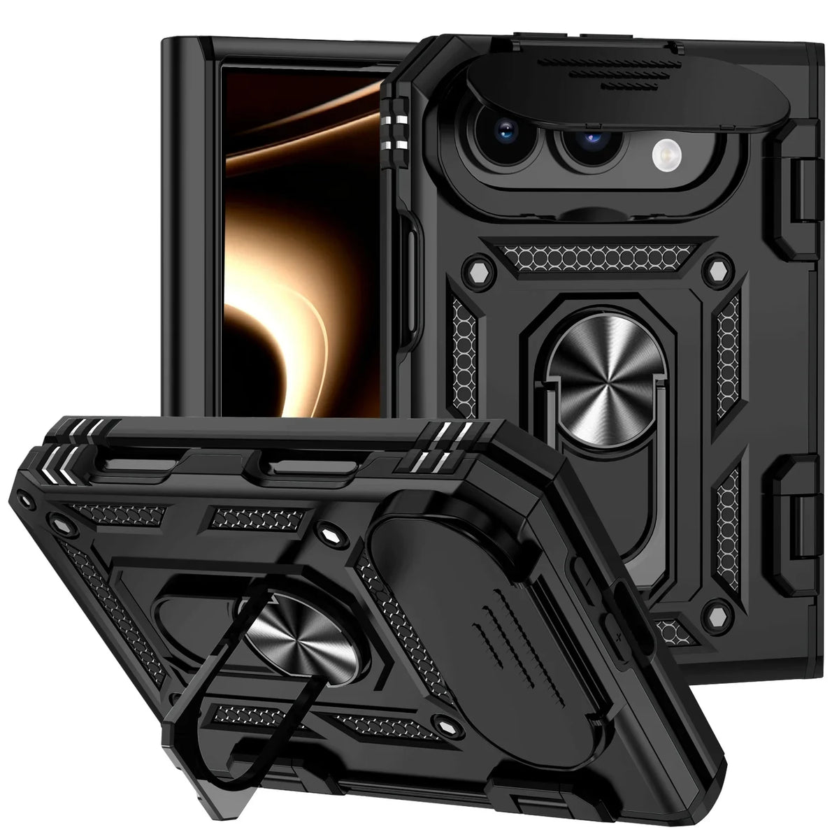 Magnetic Folding Ring Bracket Stand Case for iPhone Duo – MagSafe Shockproof Armor Cover
