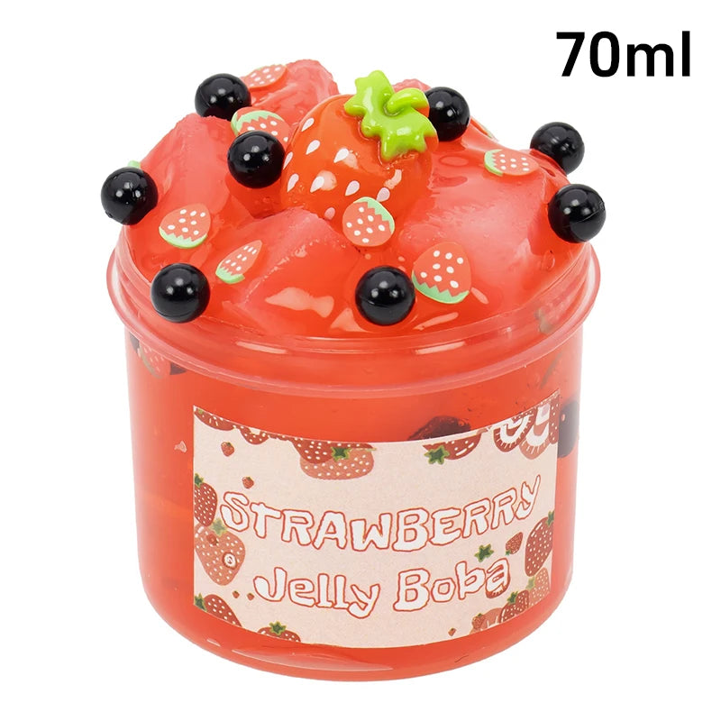 Crunchy Jelly Cube Slime – Boba Bead Stress Relief Slime