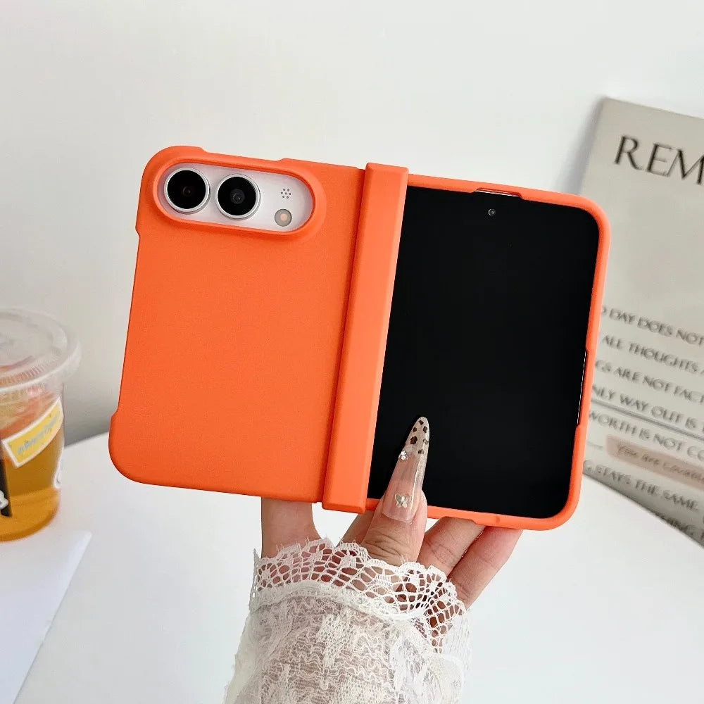 Solid Color Matte Slim Skin-Feel Case for iPhone Duo – Hinge Protect Hard PC Cover