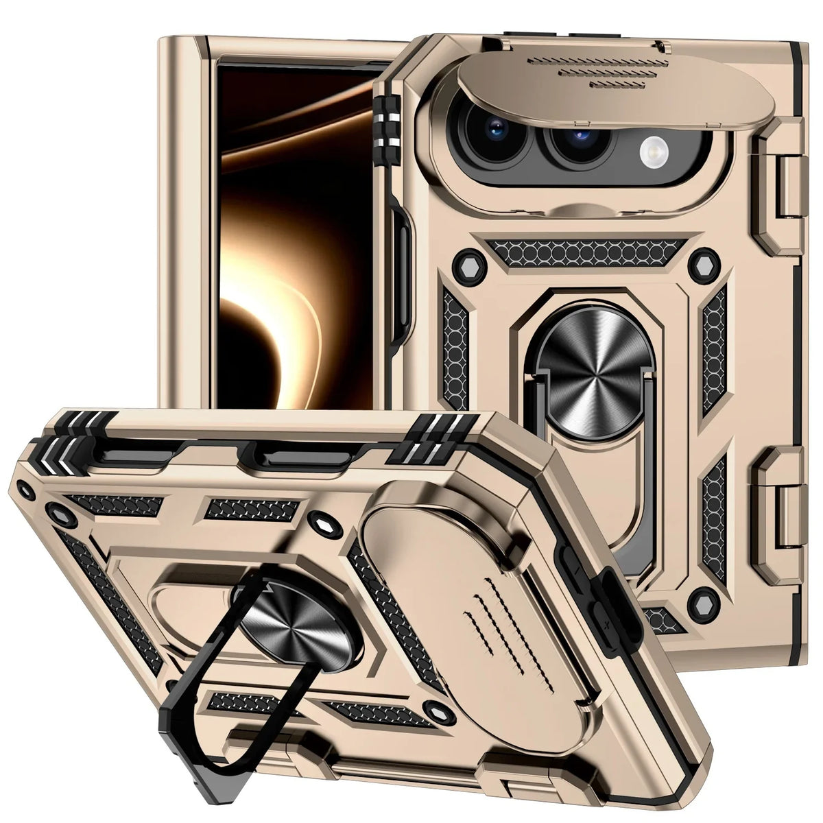 Magnetic Folding Ring Bracket Stand Case for iPhone Duo – MagSafe Shockproof Armor Cover