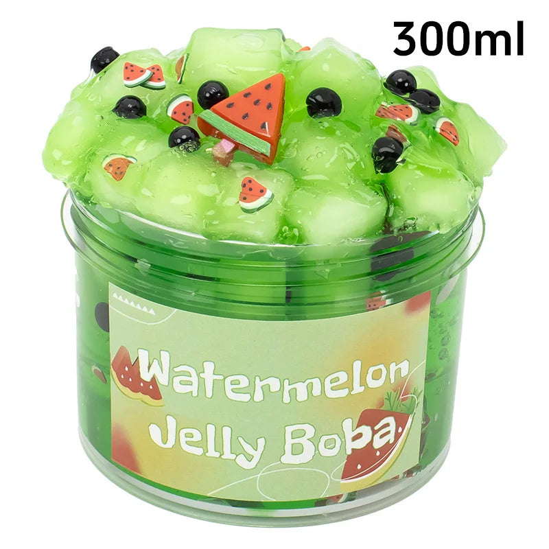 Crunchy Jelly Cube Slime – Boba Bead Stress Relief Slime
